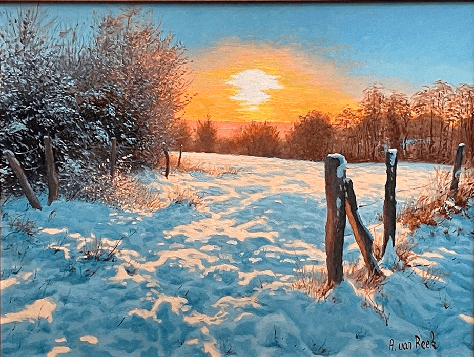 Winter Sunset over the Fields
