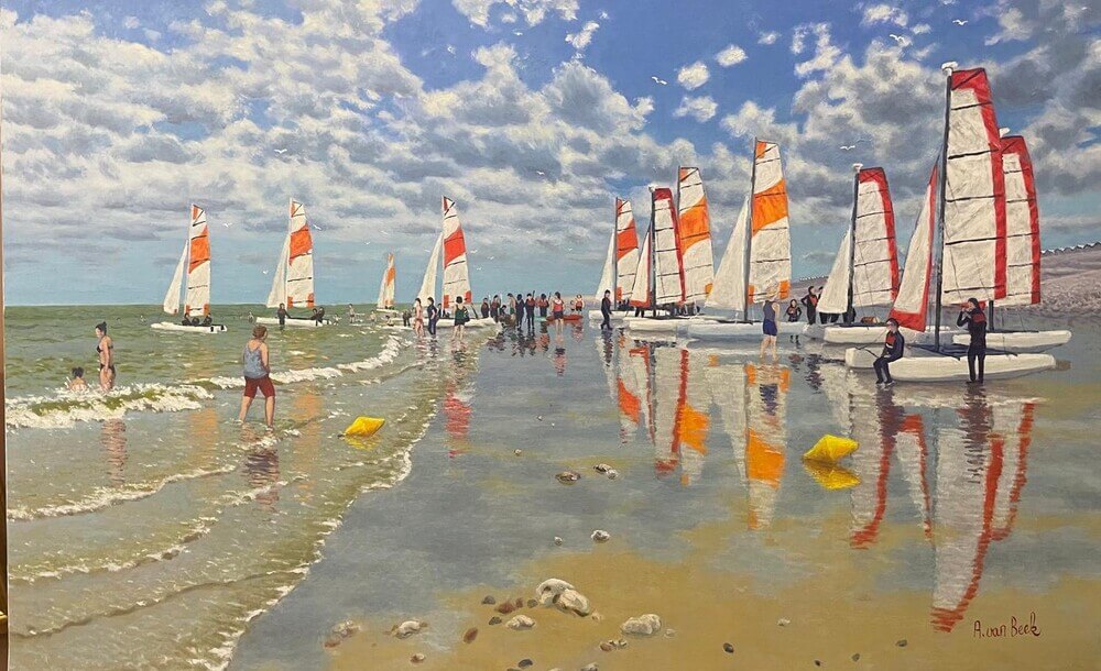 Catamarans at Low Tide